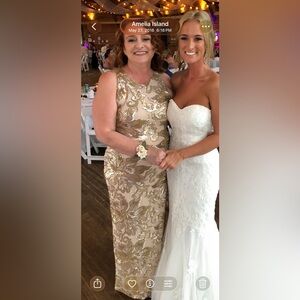 Badgley Mischka Nude/Gold Dress